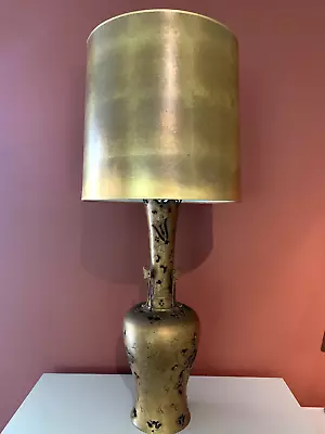 Majestic Chinoiserie James Mont Style Brass Lamp • $2200