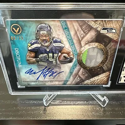 2014 Marshawn Lynch Patch Auto 3-CLR Topps Valor /25 🔥 Seahawks 🔥 • $449.99