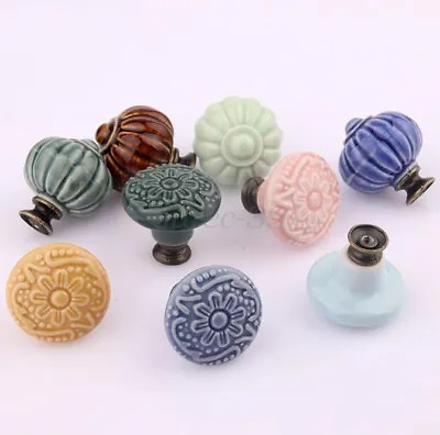 2023 SALE Ceramic Vintage Door Knobs Cabinet Drawer Cupboard Kitchen Pull Handle • $14.30