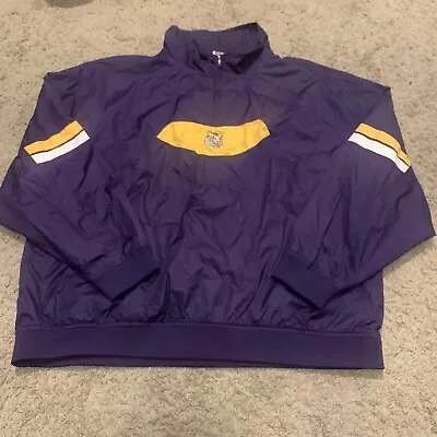 Vintage Red Oak Sportswear LSU Tigers Pullover Jacket Sz XXL Louisiana State • $28.99