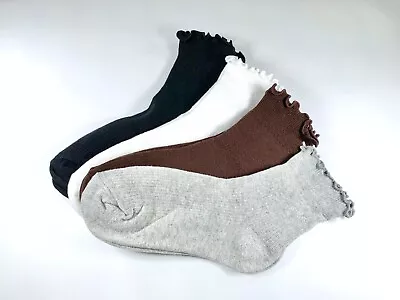$7.99 • Buy 4 Pair Fashion Women Ankle Cotton Ruffles Socks Spring Summer Girl Casual US