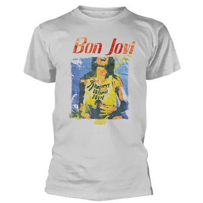 £14.09 • Buy Bon Jovi 'Slippery When Wet Original Cover' (White) T-Shirt - NEW & OFFICIAL!