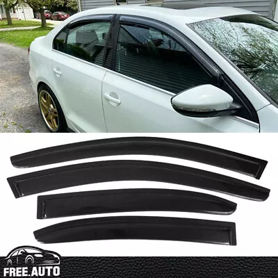 $27.38 • Buy For 11-18 VW Jetta Window Visor Vent Sun Rain Deflector Guard 4PCS Set