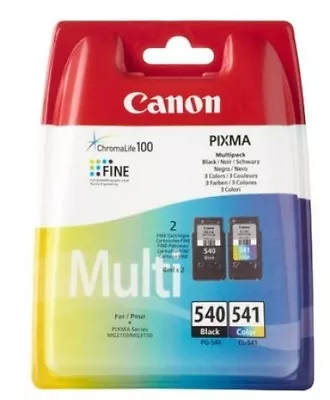 £37.75 • Buy Canon PG-540 Black & CL-541 Colour Ink Cartridges For PIXMA MG2150 MG3150 MX455
