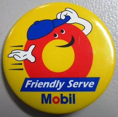 O'o'o . Vintage PIN . . MOBIL GAS . . . Friendly Serve • $3.50