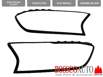Front Black Headlight Head Light Trim Covers Suit For Ford Ranger PX MK2 15-18 • $34.50