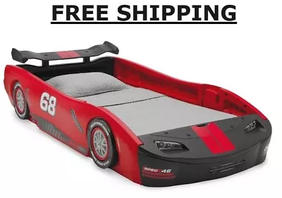 Boys Red Turbo Race Car Twin Plastic Toddler Race Car Bed Kid Child Bedroom NEW • $240.69