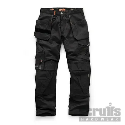 £29.99 • Buy Scruffs Trade Holster Work Trousers Black 34w 32l Cargo Knee Pad Pockets T55215