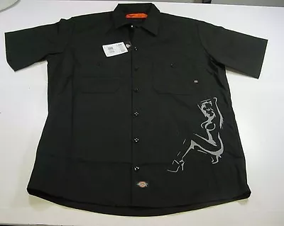 NEW NWT DICKIES TATTOO ART STREETWEAR MUDFLAP PIT CREW RACING WORK Mens SHIRT  • $49.95