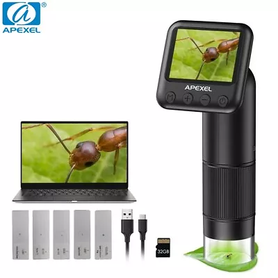 APEXEL Pocket Handheld 800X Microscope Digital Microscope Camera LCD Screen USB • $63.99