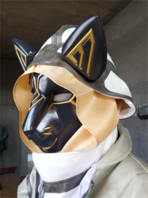 $100.94 • Buy Overwatch Ana Amari Cat God Bastet Black Gold Full Face Mask Helmet Cosplay Prop