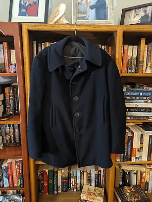 Vintage Coast Guard Heavy Wool Peacoat • $75