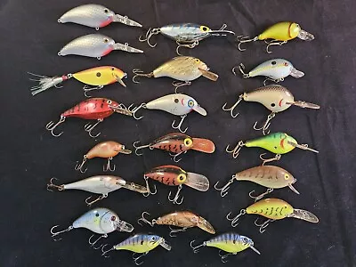 Lot Of 21 Vintage Crankbait Fishing Lures Rebel Storm Cordell Bagley Norman • $95