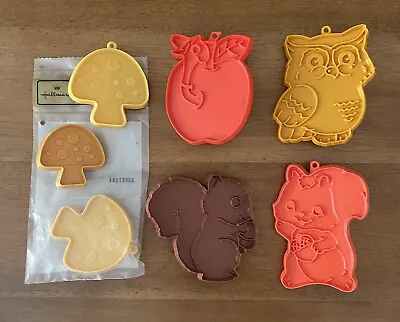 Vintage Hallmark Cookie Cutters Fall Owl Squirrels Mushrooms Richard Scarry Appl • $69.99