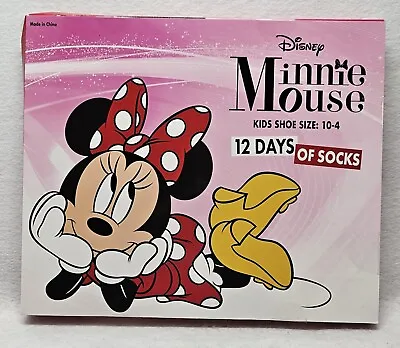 Disney Minnie Mouse 12 Days Of Socks Kids' Shoe Size 10-4/New • $10.50