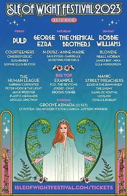 £6.99 • Buy Isle Of Wight Festival Poster 2023, Pulp, Robbie WILLIAMS, Niall HORAN