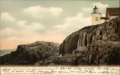 Kennebec River Maine ME Pond Island Light Lighthouse C1910 Vintage Postcard • $8.90