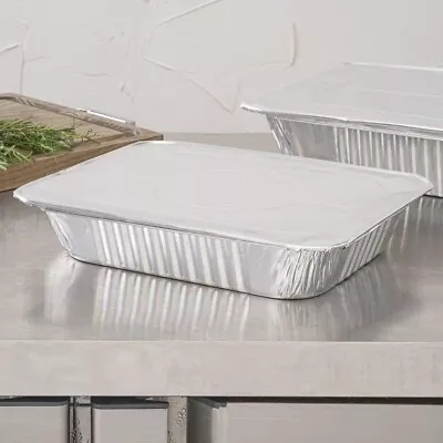 1/2 Half-Size Aluminum Foil Steam Table Pan 2 9/16  Deep W/ Lid 10/PK • $20.99