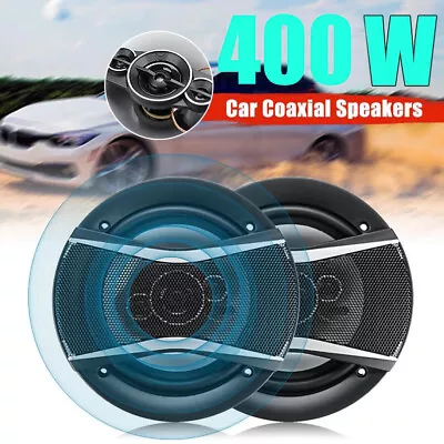 6 Inch Universal Car Coaxial Speakers 400W 3 Way Auto Audio Music Stereo Speaker • $36.39