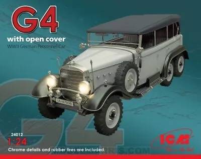 1/24 Typ G4 With Open Cover WWII German Personnel Car ICM 24012 • $36.47