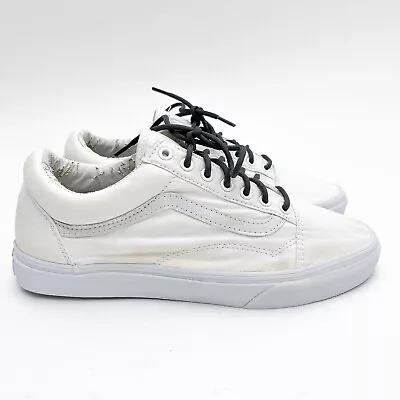 VANS Old Skool True White Canvas Skate Shoes Sneakers Mens US 10.5 / Women US 12 • $45