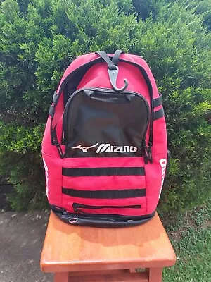 Mizuno Team Elite Crossover Bat Backpack Softball & Baseball - Red/Black Fast Sh • $39.99