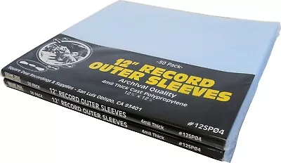 (100) 12SP04 - 12  LP Vinyl Record Outer Sleeves - Extra Heavy Duty 4 Mil THICK • $29.99