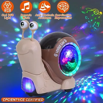 Infant Crawling Snail Baby Toy With RGB Music Light Dancing Early Learning Toys • $12.24