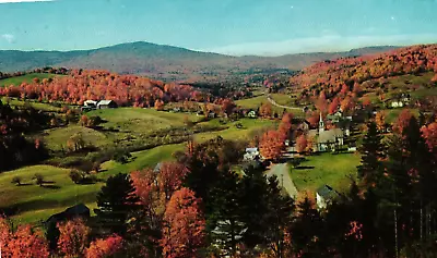 1959 View West Dover Villages Vermont Mount Snow In Back Vintage Postcard • $5.99