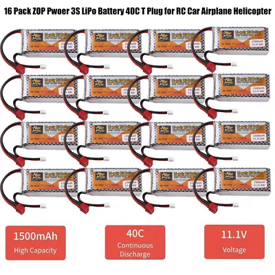 11.1V 3S LiPo Battery 1500mAh 40C Deans T Plug For RC Car Airplane Drone Heli • $62.58