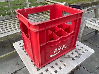 Vintage Coca Cola Red Plastic Crate Carrier Tray Bottle Soda Pop 12 COKE Bottles • £45