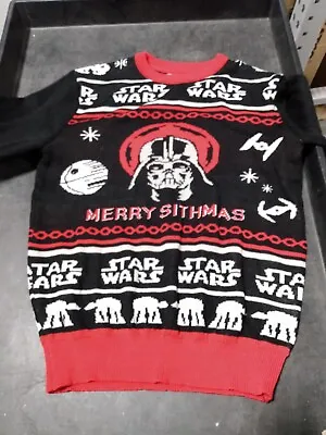 $14.99 • Buy STAR WARS Merry Sithmas Darth Vader Mens Christmas Xmas Jumper Knitted M