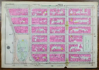 £153.85 • Buy 1916 FLAT IRON UNION SQUARE ST FRANCIS XAVIER MANHATTAN NEW YORK CITY Street Map