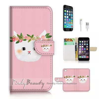 $12.99 • Buy ( For IPhone 7 Plus ) Wallet Case Cover P1918 Kitten Cat
