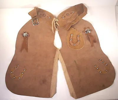 Vintage Child’s Western Cowboy Suede Leather Chaps • $39.95