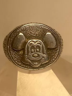 Mickey Mouse Ring Walt Disney Productions Band  Sterling Silver Women • $110