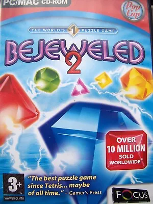 Bejeweled 2---match Three Puzzle Game---pc / Mac Cd • £1.45