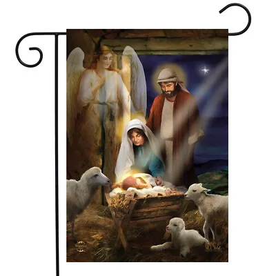 Holy Nativity Christmas Garden Flag Religious Jesus 12.5  X 18  Briarwood Lane • $9.86