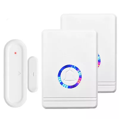 Secure Window Door Open Chime Alert Magnetic 600ft 48 Tune Sensor+ 2 Transmitter • $36.28