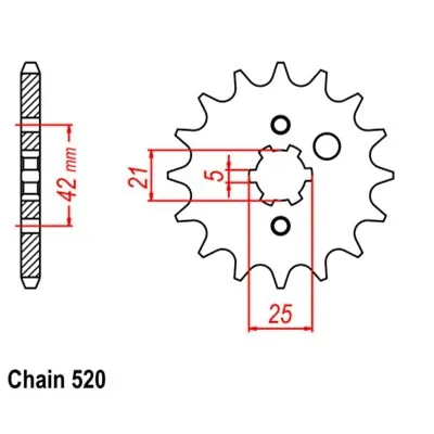 MTX Optional Front Sprocket 15T For Kawasaki KDX250 D2 1992 • $27.54