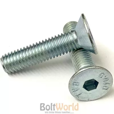 £67.38 • Buy M10, 10.9 Grade Zinc Countersunk Csk Socket Caps Screws, Allen Key Bolts Hex