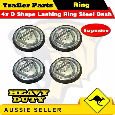 4 X Lashing D Ring | Round Steel Base | Tie Down Point Anchor UTE TRAILER • $16