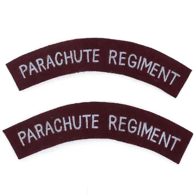 £9.25 • Buy British Army PARACHUTE REGIMENT Paratrooper Shoulder Title Flashes - WW2 Repro