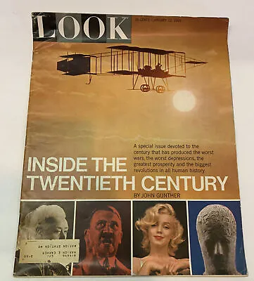 VTG Look Magazine 1/12/65 Inside The 20th Century Marilyn Monroe  Human History • $28.79