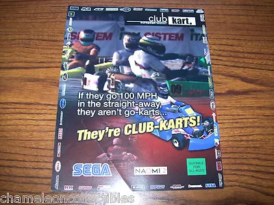 CLUB KART ORIGINAL VIDEO ARCADE GAME MACHINE FLYER Vintage Unused Retro Promo • $18.70