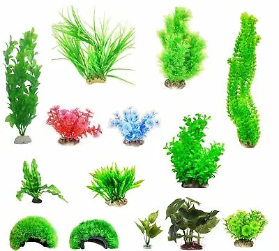 £6.95 • Buy Artificial Aquarium Fish Tank Aquatic Plants Decoration Ornament Flower 