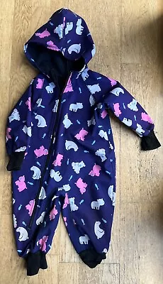 £5 • Buy IELM Waterproof Splash Puddle Suit 9-12 Months (80) Polar Bears Zip Fastening