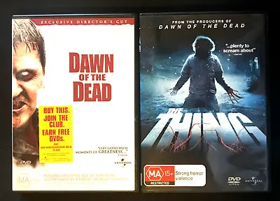 Dawn Of The Dead & The Thing | 2 Horror Movie Bundle DVD Region 4 • $12.36