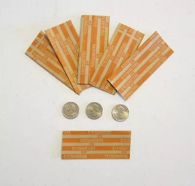 25 Coin Wrappers For Quarters  Quarter Coin Wrapper Made In The Usa  • $5.46