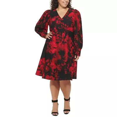 $24.89 • Buy Calvin Klein Womens Floral Knee Work Midi Dress Plus BHFO 9674